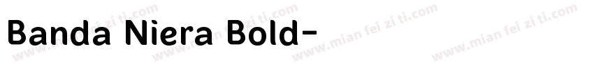 Banda Niera Bold字体转换